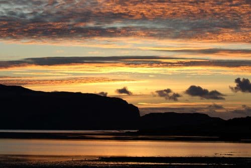 Sunset over Gribun rocks